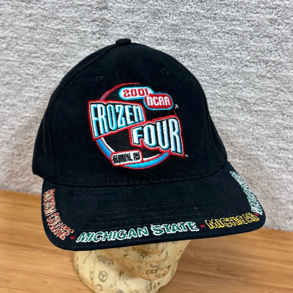 Vintage Ncaa 2001 Mens Hockey Frozen 4 Four Hat Cap Albany Ny Usa Bc Michigan Vintage Ncaa 2001 Mens Hockey Frozen 4 Four Hat Cap Albany Ny Usa Bc Michigan